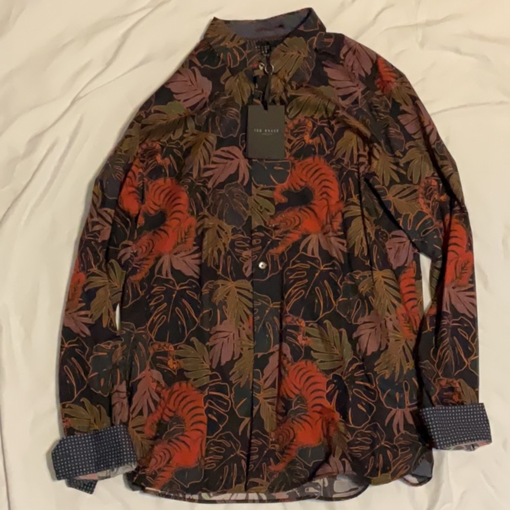 Ted Baker tiger pattern shirt NWT